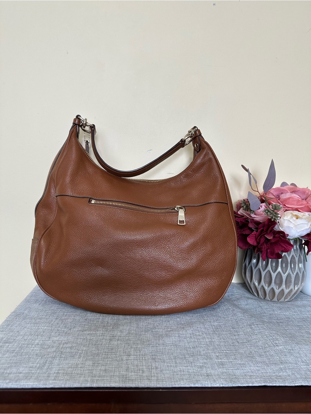 Coach Pebbled Leather Hobo Bag in Brown - Picture 2 of 6
